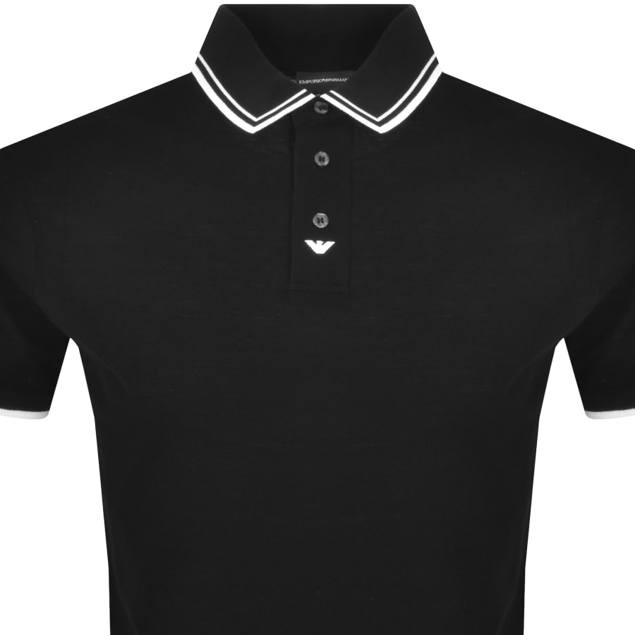 Emporio Armani Short Sleeved Polo T Shirt Black